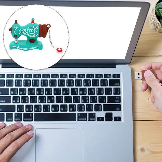 Alt view image 4 of 5 - HOMSFOU 3 Pcs Sewing Machine u Disk USB Drive Thumb Drive Memory Stick for Storage USB Flash Drive U Disk Portable USB Memory Stick U Disk Cartoon USB Stick