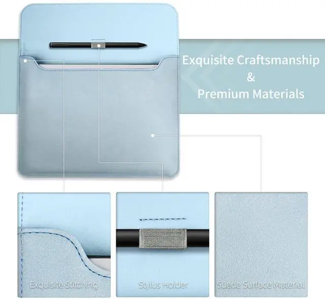 Alt view image 3 of 5 - WALNEW Sleeve Case for Remarkable Paper Pro, Slim Protective Pouch Bag Case Cover with Pen Holder for Remarkable Paper Pro Color Tablet 11.8 2024 Released,Lightblue