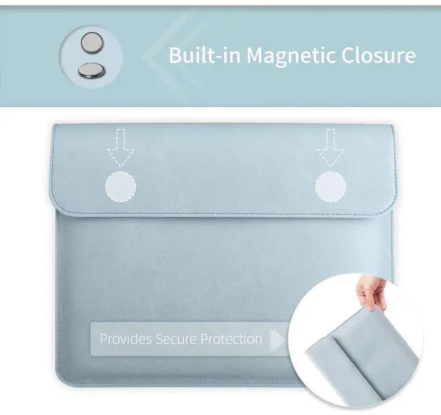 Alt view image 5 of 5 - WALNEW Sleeve Case for Remarkable Paper Pro, Slim Protective Pouch Bag Case Cover with Pen Holder for Remarkable Paper Pro Color Tablet 11.8 2024 Released,Lightblue