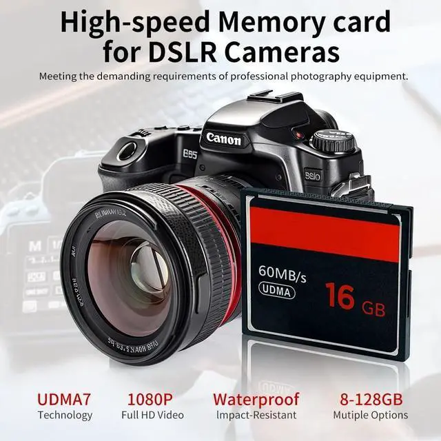 Alt view image 4 of 5 - 16GB Original CF Card Camera Memory Card for Professional CF Card UDMA Speed Up to 60MB/s hotographer,Videographer,Enthusiast