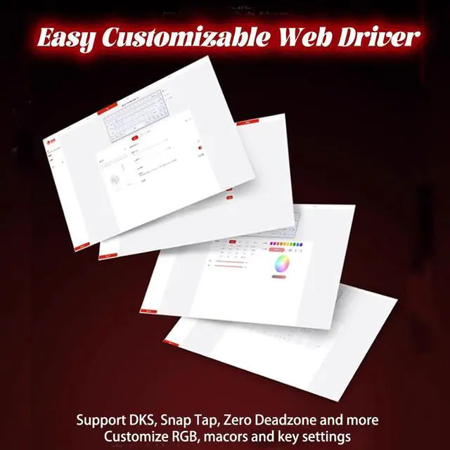 Alt view image 5 of 5 - SUEHIODHYxMADLIONS MAD60 HE RGB 60% Wired Magnetic Switch Mechanical Keyboard with Adjustable Actuation, 8000 Hz Polling Rate, 16 Million Colors RGB Backlit Gaming Keyboard for PC Gamer(White)