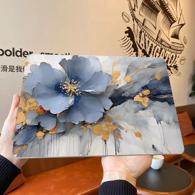 Alt view image 3 of 5 - Teryeefi Compatible with A2681 A3113 A3240 MacBook Air 13.6 inch Case M2 M3 M4 Release 2022-2025,Protective Slim Cover + Keyboard Cover+OTG Adapter for 13.6 inch MacBook Air Liquid Retina, Art Florals