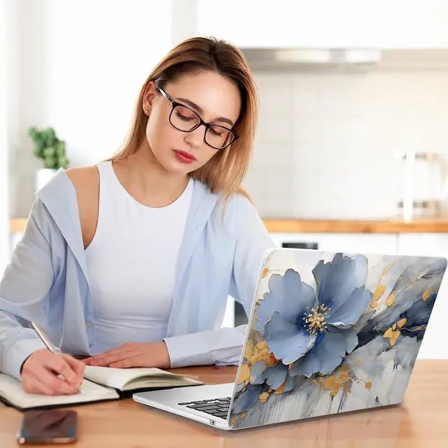 Alt view image 4 of 5 - Teryeefi Compatible with A2681 A3113 A3240 MacBook Air 13.6 inch Case M2 M3 M4 Release 2022-2025,Protective Slim Cover + Keyboard Cover+OTG Adapter for 13.6 inch MacBook Air Liquid Retina, Art Florals