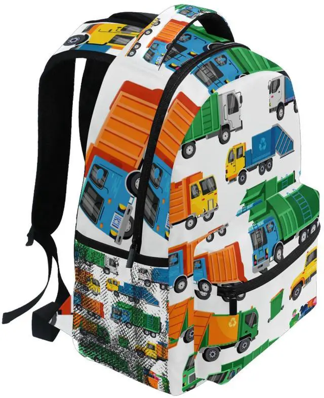 Alt view image 2 of 5 - UWSG Garbage Trucks Backpack Travel Laptop Backpack Daypacks, Trash Trucks Computer Bag for Women & Men Outdoor Camping