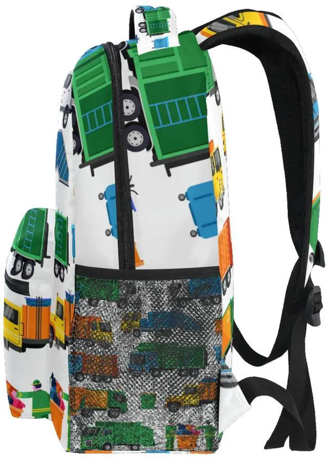 Alt view image 4 of 5 - UWSG Garbage Trucks Backpack Travel Laptop Backpack Daypacks, Trash Trucks Computer Bag for Women & Men Outdoor Camping