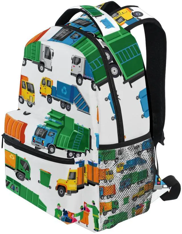 Alt view image 3 of 5 - UWSG Garbage Trucks Backpack Travel Laptop Backpack Daypacks, Trash Trucks Computer Bag for Women & Men Outdoor Camping