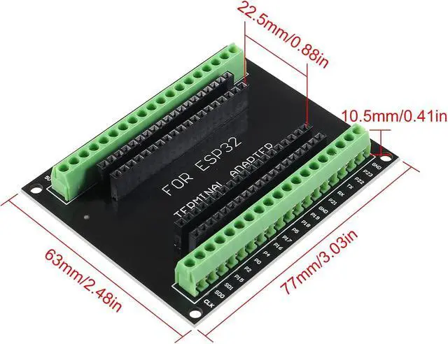 Alt view image 3 of 5 - 4PCS ESP32 Breakout Board 30 Pin GPIO 1 into 2 Compatible with 30 Pins ESP32S ESP32 Development Board 2.4 GHz Dual Core WLAN WiFi + Bluetooth 2-in-1 Microcontroller