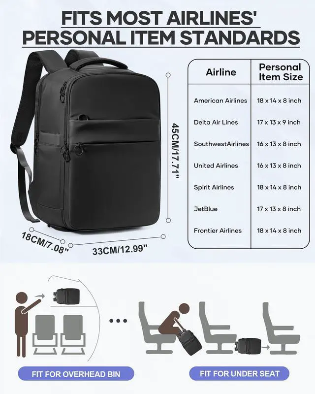 Alt view image 2 of 5 - bergsalz Vacuum Backpack Travel Backpacks With Vacuum System Carry On Backpack With Pump Personal Item Travel Bag With Seal Packing Compression Vacpack Backpacks For Women Men Black