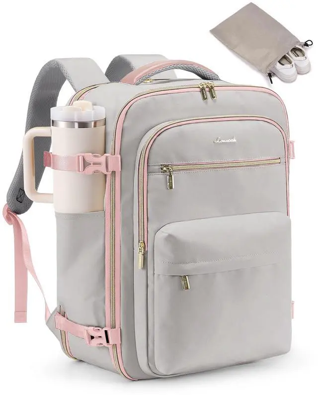 Main image of LOVEVOOK Carry On Travel Backpack for Women, Airline Approved Personal Item Bag with 17" Laptop Compartment, 40L Water-Resistant Weekender Backpack for Travel, Commuting, Business Trips
