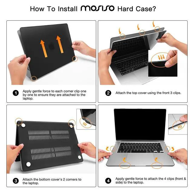 Alt view image 3 of 5 - MOSISO Compatible with MacBook Air 15 inch Case M4 M3 M2 2025 2024 2023 Release A3241 A3114 A2941 with Touch ID, Plastic Hard Shell Case&Keyboard Cover&Screen Protector&Storage Bag, Baby Pink
