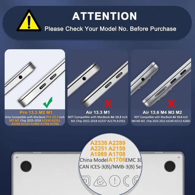 Alt view image 2 of 5 - MOSISO Compatible with MacBook Pro 13 inch Case M2 2025, 2024, 2023, 2022-2016 A2338 M1 A2251 A2289 A2159 A1989 A1708 A1706, Plastic Hard Shell&Keyboard Cover&Screen Film&Storage Bag, Rose Quartz