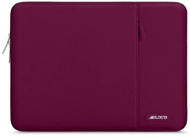 Main image of MOSISO Laptop Case 13 inch, 13 inch Laptop Sleeve Compatible with MacBook Air M4 M3 M2 M1 2025-2018 / Pro M2 M1 2025-2016, Polyester Vertical Computer Sleeve Bag with Pocket, Wine Red