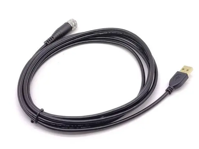 Alt view image 4 of 5 - Elecbee M12 4 Pin A Code Female to USB 2.0 A Male M12 to USB Cable Assembly 3 Meters AWG26