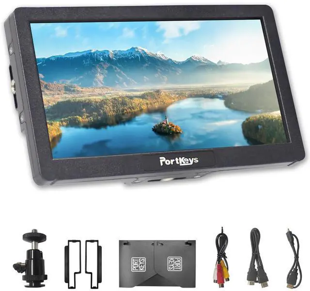 Main image of Portkeys HD7H 1000nit DSLR Camera Field Monitor 7 Inch 1280x720 IPS Camera Monitor Support 4K30p HDMI Input with Top Shortcut Keys and Sunshade