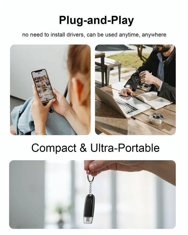 Alt view image 4 of 5 - 256GB USB C Flash Drive USB 3.2 Up to 450MB/s Type-C Thumb Drive for Android, iPhone 15/16, Game Console, Laptop, Black