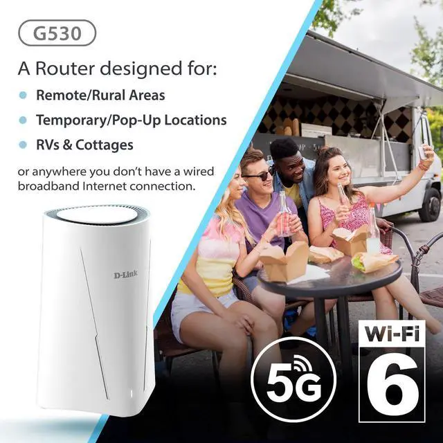 Alt view image 3 of 5 - G530 5G NR AX3000 WiFi 6 Router with SIM Card Slot, Cellular Gateway, Optimized High-Gain Antennas, Dual-WAN Failover, AT&T, T-Mobile and Verizon Certified