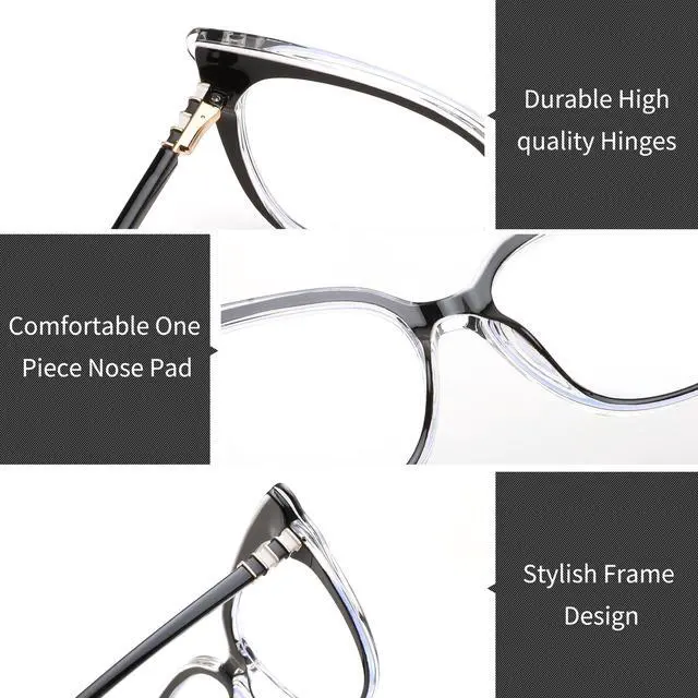 Alt view image 5 of 5 - FEISEDY Cat Eye Blue Light Blocking Glasses for Women Anti Eyestrain & UV B0182