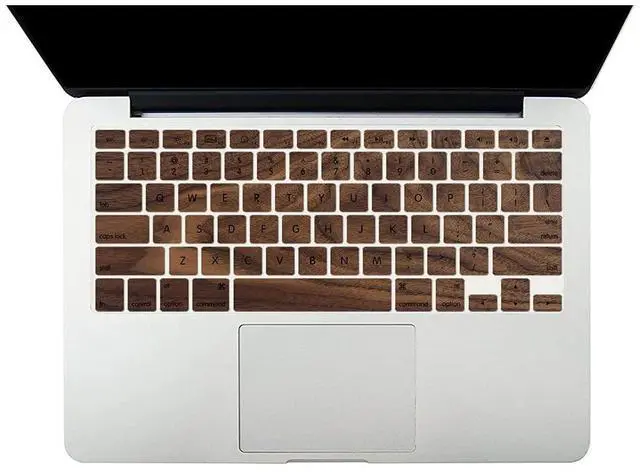 Alt view image 4 of 5 - Case Compatible with MacBook Pro 13 Inch 2015 2014 2013 2012 Model A1502 & A1425, Plastic Hard Shell Protective Case with Keyboard Cover for Mac Pro Retina 13 Old Version - Wood Grain