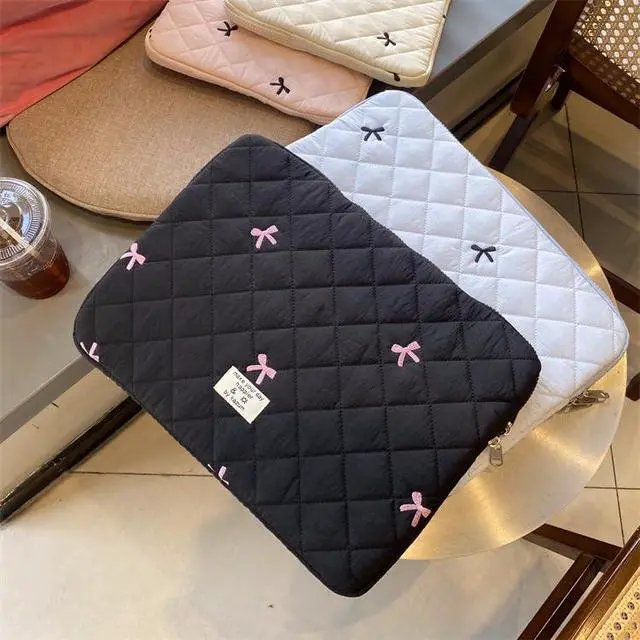 Alt view image 5 of 5 - Attria Cute Bow Graphic Carrying Laptop Bag Y2K Preppy Laptop Sleeve Case Bag Kawaii Pad Computer Protect Case Pouch (11 inch,Black)