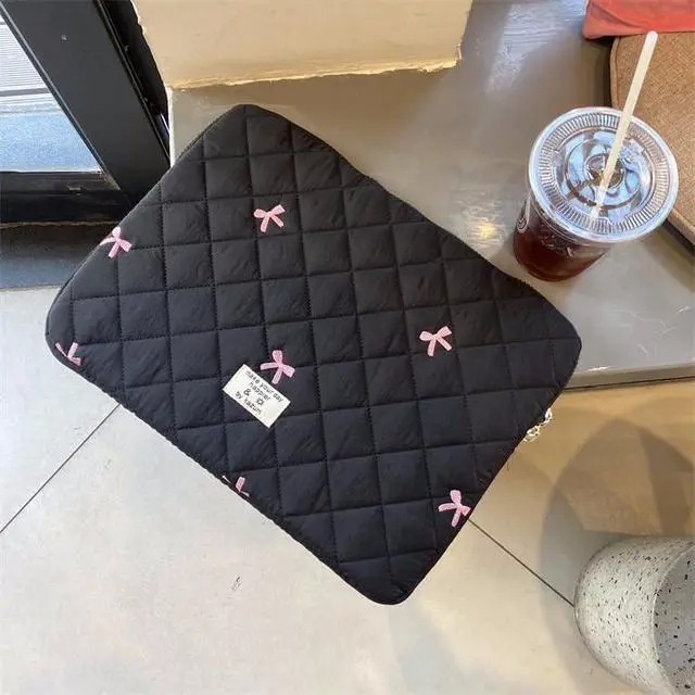 Alt view image 4 of 5 - Attria Cute Bow Graphic Carrying Laptop Bag Y2K Preppy Laptop Sleeve Case Bag Kawaii Pad Computer Protect Case Pouch (11 inch,Black)