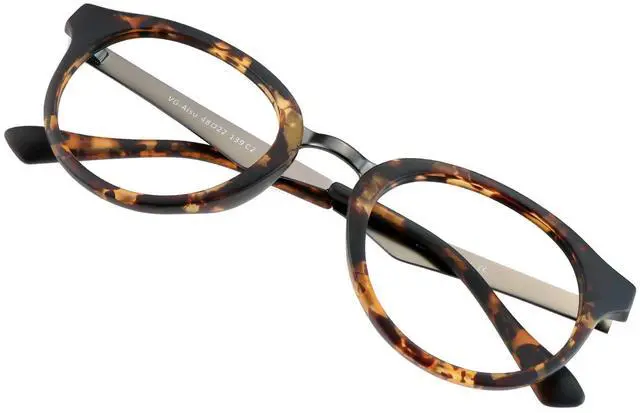 Main image of VisionGlobal Blue Light Blocking Glasses Women/Men Computer Reading Glasses Oval Frame(Tortoise, 2.00 Magnification)
