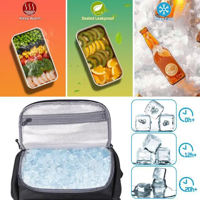 Alt view image 4 of 5 - DEYACE Lunch Box Backpack for Men, Tactical Cooler Backpack with Laptop Compartment Leakproof RFID Lunchbox Bag for Work