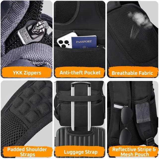 Alt view image 5 of 5 - DEYACE Lunch Box Backpack for Men, Tactical Cooler Backpack with Laptop Compartment Leakproof RFID Lunchbox Bag for Work