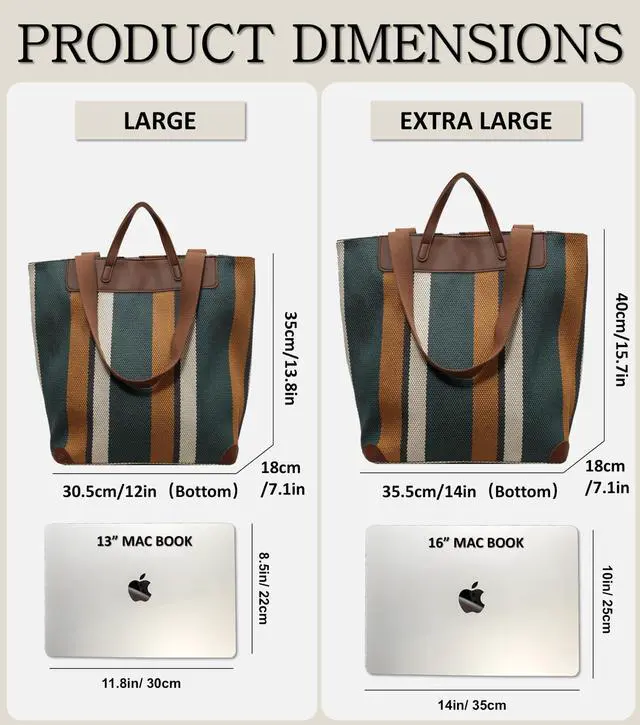 Alt view image 3 of 5 - Large Women's Work Tote Bag  15.6in Laptop Compartment,Canvas Shoulder Bag for Office & Daily Use,Tote Bag with Spacious Storage (BROWN, Extra Large)