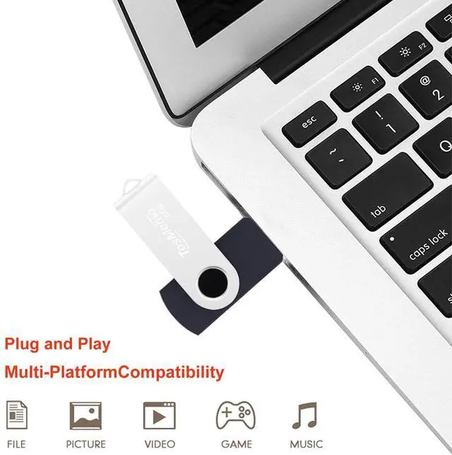 Alt view image 4 of 5 - TosMemo 10 Pack 32GB USB Flash Drives Thumb Drives USB 2.0 Flash Drives Swivel Jump Drives Pen Drive Memory Stick Bulk for Data Storage(10 Pack,Mixed Colors)