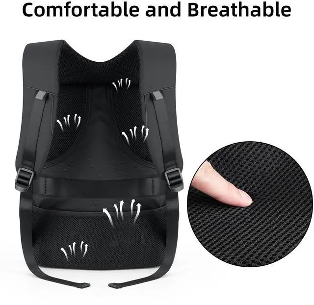 Alt view image 4 of 5 - Untrxr Led Backpack with Programmable Screen,17 inch Waterproof Led Bag,Travel, Motorcycle Backpack,Black