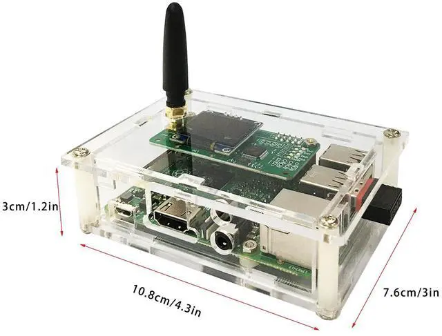 Alt view image 2 of 5 - All-New MMDVM Hotspot with Ethernet & WiFi Supports DMR, D-Star, YSF, P25, NXDN | OLED Display, Acrylic Shell Compatible with Raspberry Pi 2B, Pi Zero