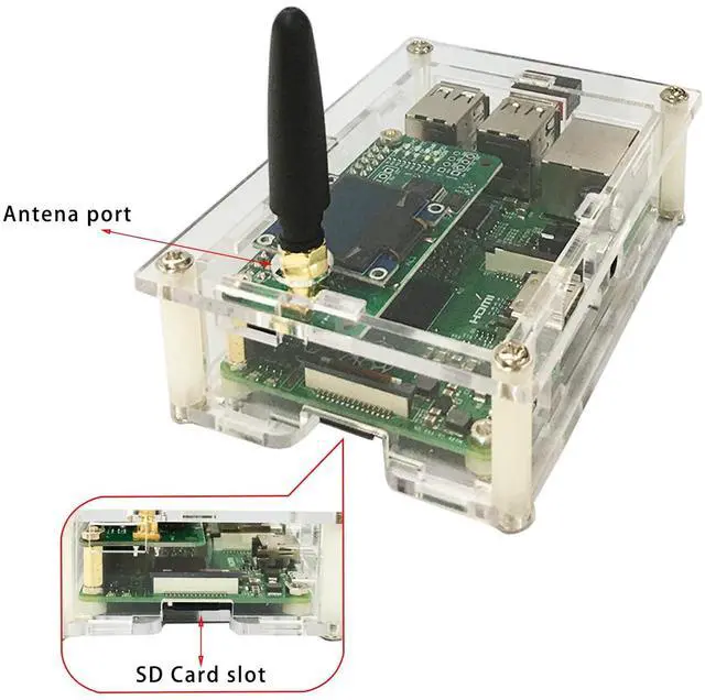 Alt view image 4 of 5 - All-New MMDVM Hotspot with Ethernet & WiFi Supports DMR, D-Star, YSF, P25, NXDN | OLED Display, Acrylic Shell Compatible with Raspberry Pi 2B, Pi Zero
