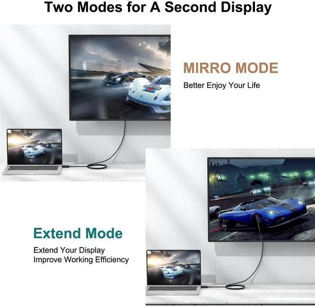Alt view image 4 of 5 - UVOOI 4K DisplayPort Cable 50 Feet, Long DP to DP Cable 50FT DisplayPort Cord Support 4K@30Hz, 2K, 1080P@60Hz for PC, TV, Gaming Monitor, Computer, Desktop, Laptop (50ft, 15.2m)