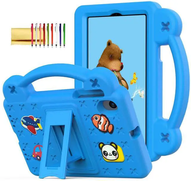 Main image of Dteck Case for Onn 7" Tablet 2024 Gen 4, Cartoon Panda Shockproof Rugged Lightweight Convertible Stand Handles Kids Friendly Case for Onn 7 inch 4 Gen Tablet 2024 (Model:100135924),SkyBlue