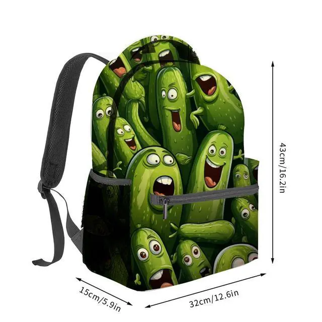 Alt view image 2 of 5 - VANZEV Pickle Backpack Travel Backpacks Laptop Rucksack,School Bookbag for Women Kids Boys Girls,Fun Food Back Pack Accessories Bags,Ideal Gifts for Work, Outdoor Adventures