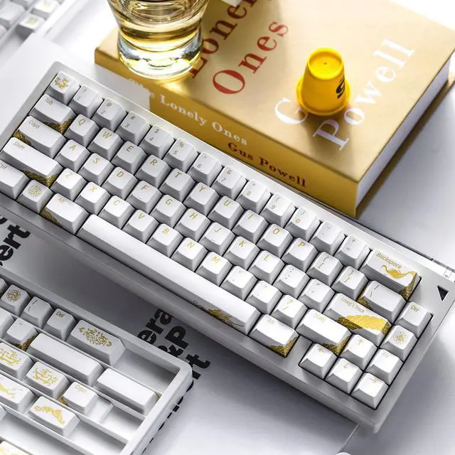 Alt view image 4 of 5 - JSJT White Keycaps - Cherry Profile Key Caps ABS Keycap Set 155 Keys Loong Theme Keycap Suitable for 61/68/84/87/98/100 ANSI/ISO Layout Cherry MX Switches Mechanical Keyboards