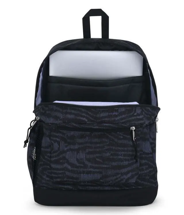 Alt view image 5 of 5 - JanSport Cross Town Plus Backpack - Large Main Compartment, Side Water Bottle Pocket, 15-Inch Padded Laptop Sleeve - Abstract Animal