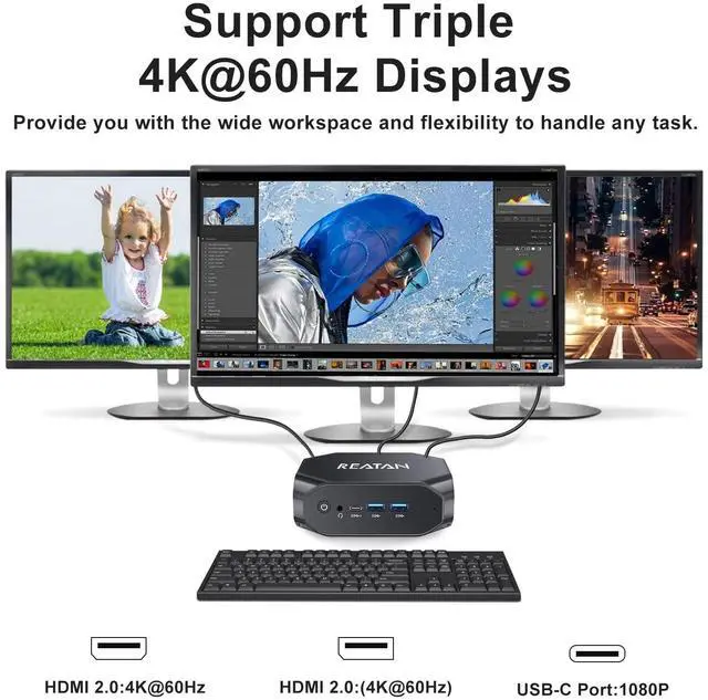 Alt view image 3 of 5 - Mini PC Ryzen 7 5800U AMD Processor(up to 4.4GHz),DDR4 32GB RAM 1TB NVMe M.2 SSD,WiFi 6E BT 5.2,Triple 4K@60Hz Display,Mini ComputerGigabit Ethernet, USB 3.1, HTPC, Gaming