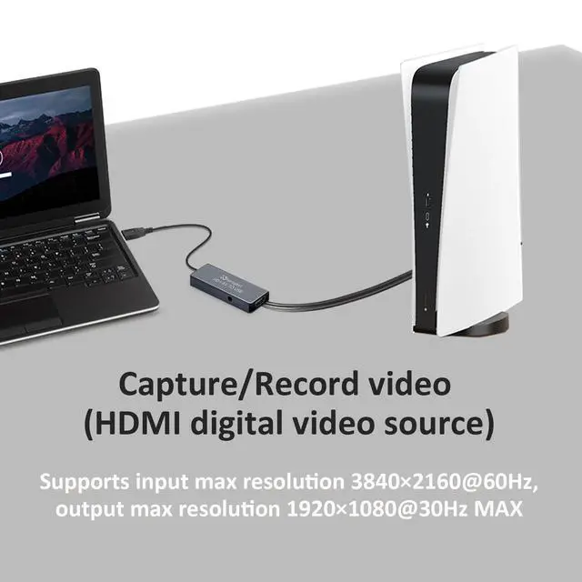 Alt view image 4 of 5 - USB Video Capture Card for VHS/HDMI/AV/RCA - Analog to Digital Video Converter - VHS to Digital/USB/RCA Converter - Compatible with Mac/Windows/Linux