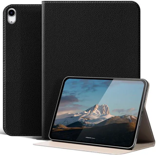 Main image of XFYKJIN Leather Case for iPad 11th/10th Gen (11/10.9 inch, 2025/22) | Shockproof Smart Cover | Adjustable Stand | Auto Wake/Sleep | Multiple View Angles | Black