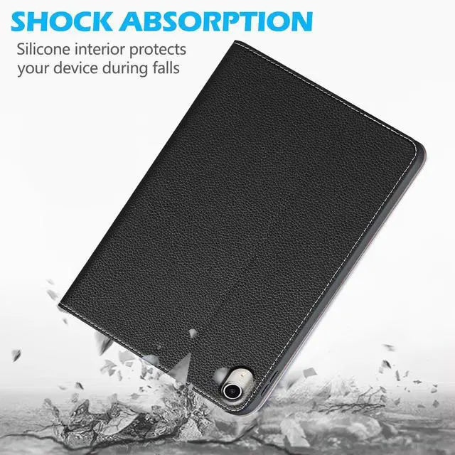 Alt view image 5 of 5 - XFYKJIN Leather Case for iPad 11th/10th Gen (11/10.9 inch, 2025/22) | Shockproof Smart Cover | Adjustable Stand | Auto Wake/Sleep | Multiple View Angles | Black