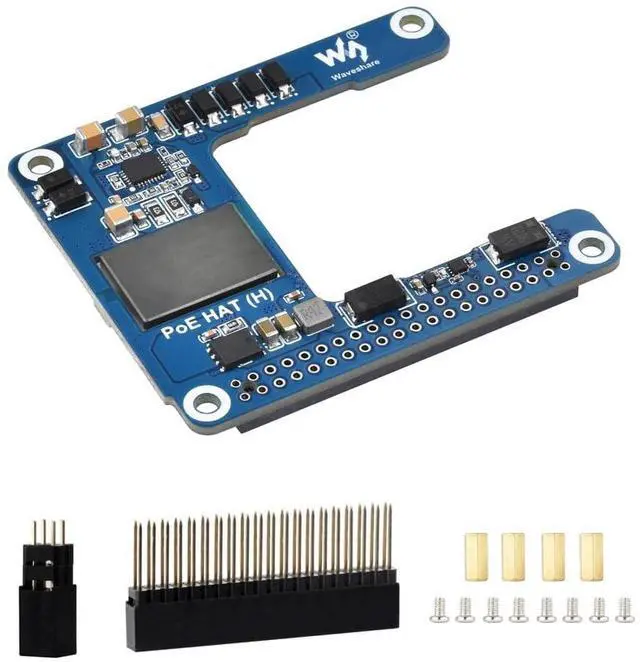 Main image of Power Over Ethernet (PoE) HAT for Raspberry Pi 5 / CM5, 802.3af/at PoE Network Standard, 5V 5A Output, Isolated Switched-Mode Power Supply, Compatible with Pi5 Official Case and Active Cooler