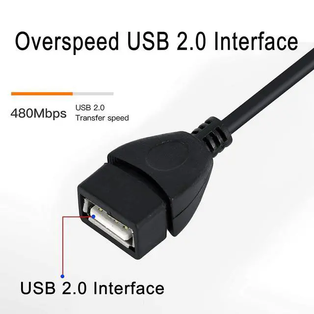 Alt view image 4 of 5 - SaiTech IT 2 Pack Mini USB 2.0 OTG Cable 15cm Bundle with 10 Pack USB 2.0 A to Mini 5 pin B Cable for External HDDS/Camera/Card Readers/ MP3 Player 35cm -Black