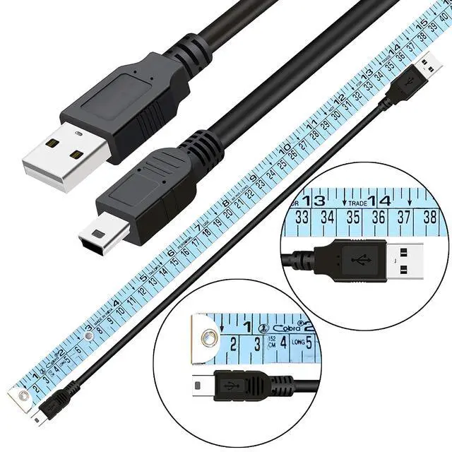 Alt view image 3 of 5 - SaiTech IT 2 Pack Mini USB 2.0 OTG Cable 15cm Bundle with 10 Pack USB 2.0 A to Mini 5 pin B Cable for External HDDS/Camera/Card Readers/ MP3 Player 35cm -Black