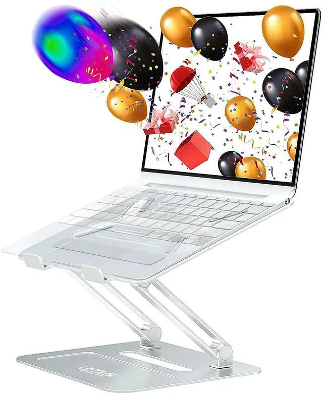 Alt view image 2 of 5 - Urmust Adjustable Laptop Stand for Desk Silver + Rose Gold 2 pcs a Bundle