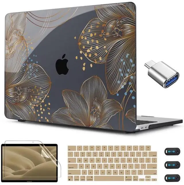 Main image of CISSOOK Gorgeous Flower Case for MacBook Air 13.6 inch M4 M3 M2 2025 2024 2022 Release, Hard Shell Case with Keyboard Cover +Screen Protector for MacBook Air 13 inch A3240 A3113 A2681