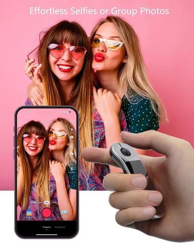 Alt view image 5 of 5 - GUVOHUT Air Mouse Bluetooth Presenter with Touchpad for PC/iOS/Android, Rechargeable Remote Control for PowerPoint/Keynote/TikTok/Camera/Kindle App (Silver)