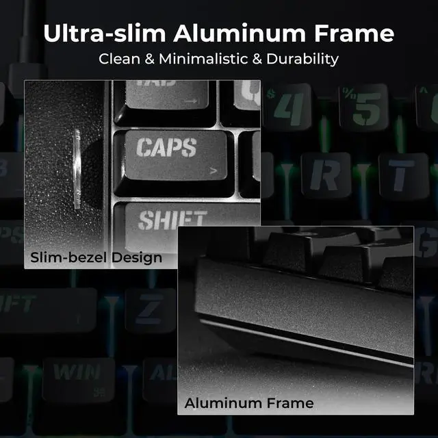 Alt view image 5 of 5 - XVX HE68 Max Rapid Trigger Keyboard 60% Percent,Hall Effect Keyboard with Gateron Magnetic Jade Max Switch,CNC Aluminum Frame Custom Mechanical Key Board for PC/Laptop/Xbox/PS4/PS5,Miami Theme, Black