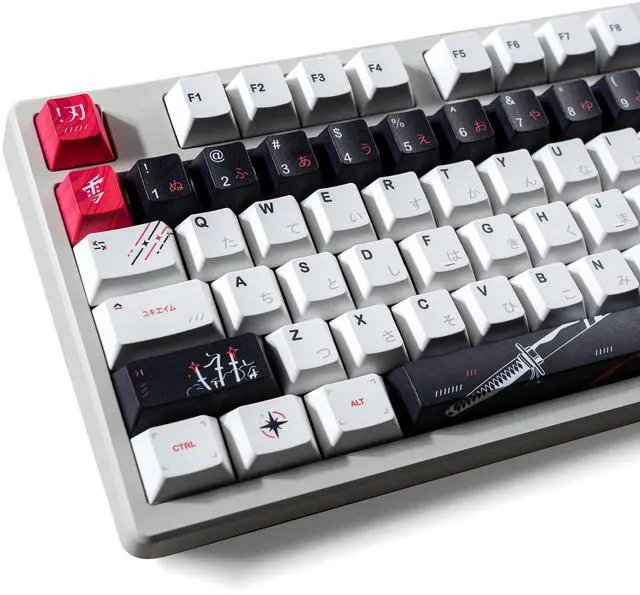 Main image of Hkfos XVX Japanese Keycaps- Premiun PBT White Keyboard Keycaps, Dye Sublimation Bow Keycap Set with Cherry Profile,134 Keys Keycap Suitable for 60% 65% 75% 80% 100% Layout Mechanical Keyboard