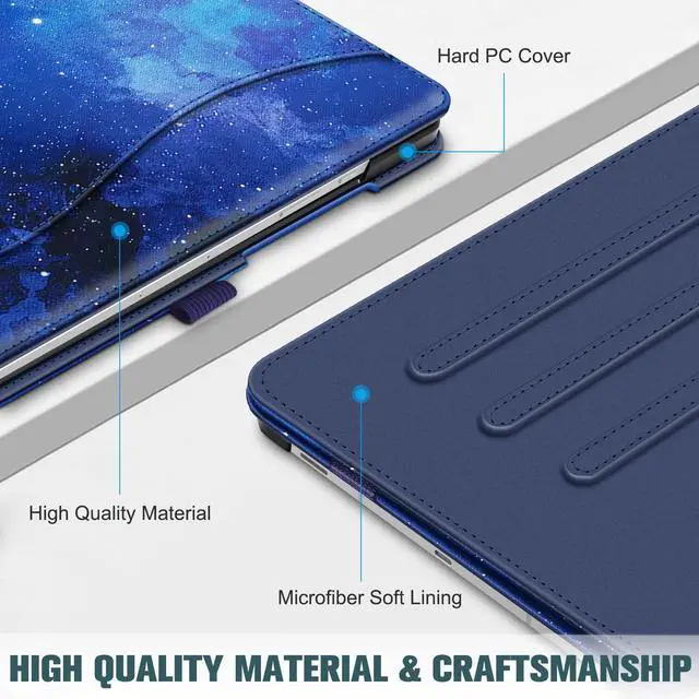 Alt view image 5 of 5 - Fintie Case for Samsung Galaxy Tab S10 Lite/ S10 FE/ S9 FE 5G 10.9 Inch/Tab S9 11 Inch with S Pen Holder, Multi-Angle Viewing Protective Cover with Pocket, Auto Sleep/Wake, Starry Sky